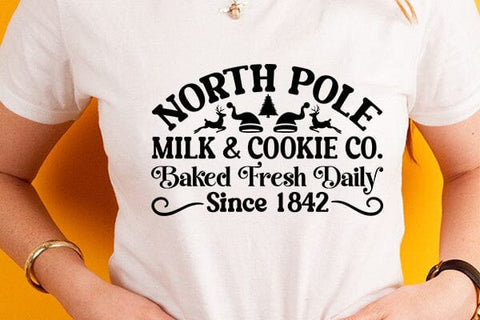 North pole milk & cookie co. baked fresh daily since 1842 SVG Angelina750 