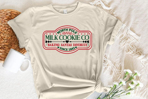 North Pole Milk Cookie Co Baking Santas Favorite Since 1843 SVG Angelina750 