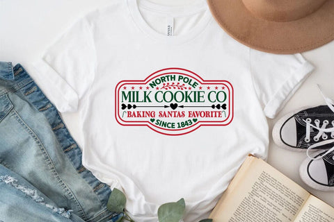 North Pole Milk Cookie Co Baking Santas Favorite Since 1843 SVG Angelina750 
