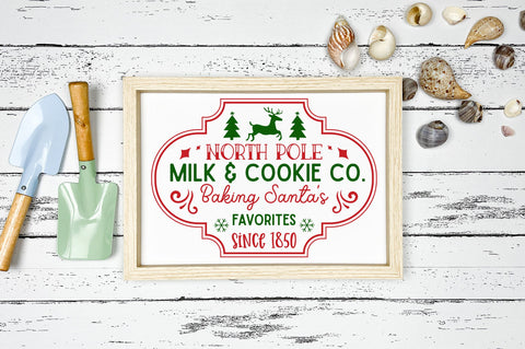 North pole milk & cookie co baking santas svg design SVG Regulrcrative 