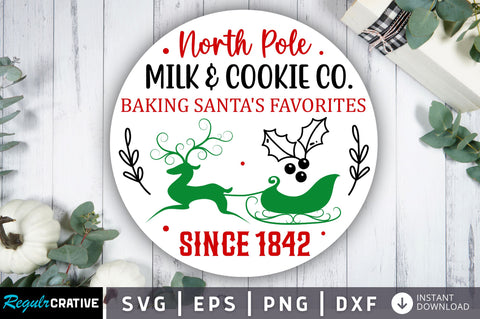 North pole milk & cookie co baking SVG Design SVG Regulrcrative 