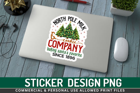 North pole milk Sticker Design Sublimation Regulrcrative 