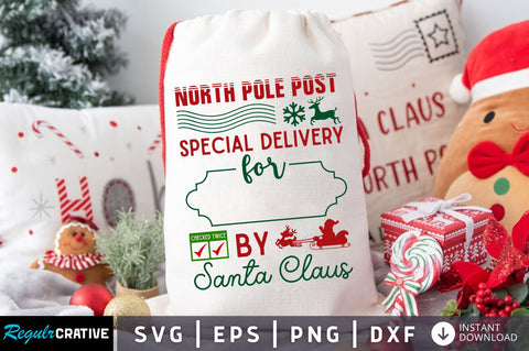 North pole post special delivery for checked twice svg design SVG Regulrcrative 