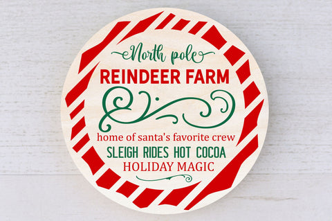 North pole reindeer farm home of santas SVG Design SVG Regulrcrative 
