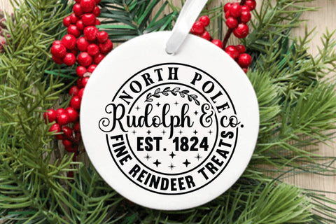 North Pole Rudolph & co est 1824 fine reindeer treats SVG Angelina750 