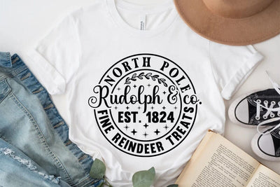 North Pole Rudolph & co est 1824 fine reindeer treats SVG Angelina750 