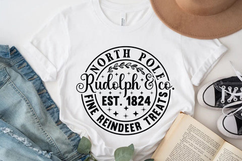 North Pole Rudolph & co est 1824 fine reindeer treats SVG Angelina750 
