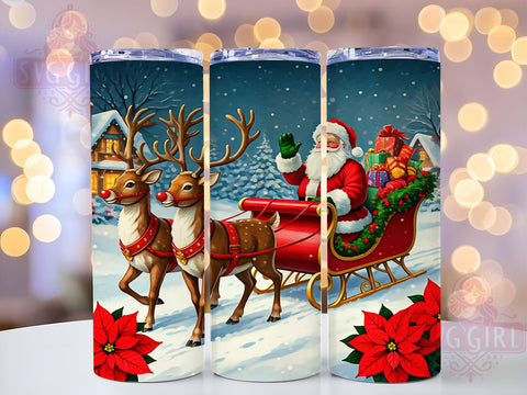 North Pole Santa Christmas Tumbler, Santa Tumbler, North Pole Design, Christmas Drinkware, 20oz Wrap, Holiday Sublimation, Santa Claus Gift, Festive Decor Sublimation SvggirlplusArt 