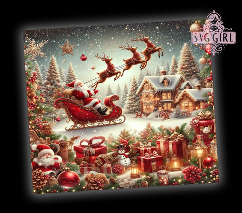 North Pole Santa Christmas Tumbler, Santa Tumbler, North Pole Design, Christmas Drinkware, 20oz Wrap, Holiday Sublimation, Santa Claus Gift, Festive Decor Sublimation SvggirlplusArt 