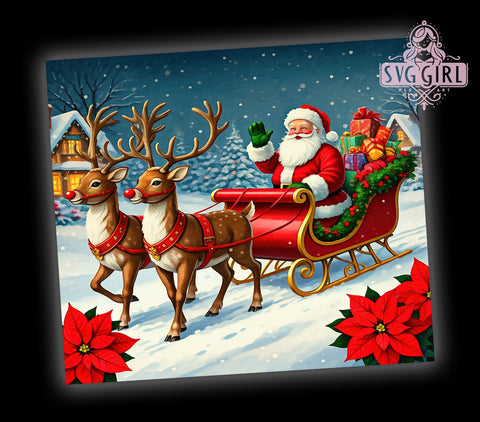 North Pole Santa Christmas Tumbler, Santa Tumbler, North Pole Design, Christmas Drinkware, 20oz Wrap, Holiday Sublimation, Santa Claus Gift, Festive Decor Sublimation SvggirlplusArt 