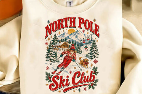 North Pole Ski Club Christmas PNG Sublimation SVGista 