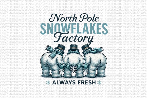North Pole Snowflakes Factory PNG SVG BillahCrafts 