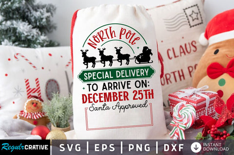 North pole special delivery to arrive svg design SVG Regulrcrative 