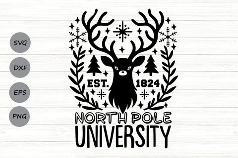 North Pole University| Christmas Season SVG Cutting Files. SVG CosmosFineArt 