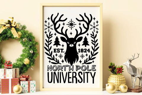 North Pole University| Christmas Season SVG Cutting Files. SVG CosmosFineArt 