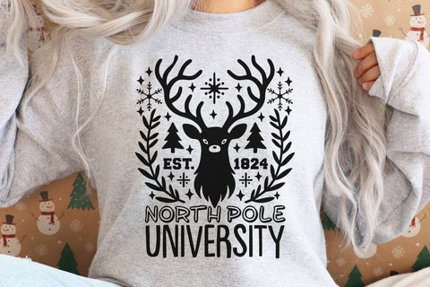 North Pole University| Christmas Season SVG Cutting Files. SVG CosmosFineArt 