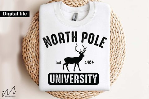 North Pole University SVG, Funny Christmas Quote Cut File for Cricut and Silhouette SVG Isabella Machell 