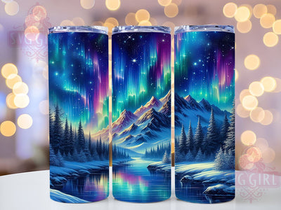 Northern Lights 20oz Tumbler Wrap Sublimation Design, Straight Tapered Tumbler Wrap, Aurora Borealis Tumbler Png, Instant Digital Download Sublimation SvggirlplusArt 