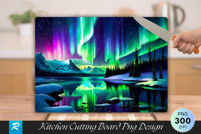 Northern Lights Cutting Board Sublimation Regulrcrative 