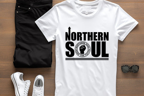 Northern Soul - Keep the Faith - Black Design Sublimation Karma Genie Graphics 
