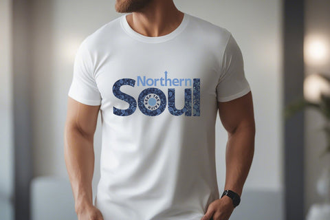 Northern Soul - Keep The Faith - Paisley Blue Graphic Design Sublimation Karma Genie Graphics 