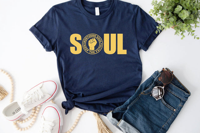Northern Soul KTF Yellow Graphic Design Sublimation Karma Genie Graphics 