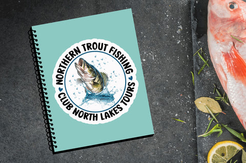 Northern trout Sticker Design Sublimation Regulrcrative 