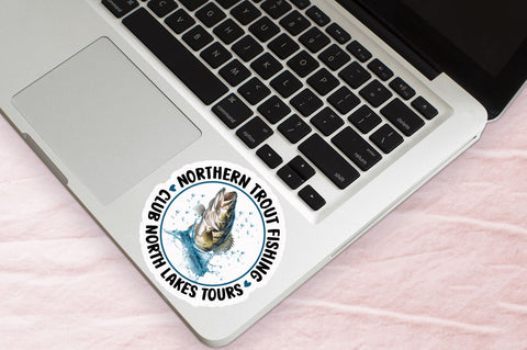 Northern trout Sticker Design Sublimation Regulrcrative 