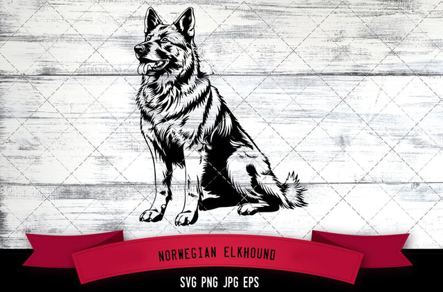Norwegian Elkhound SVG, Dog SVG, Logo - Digital Download with Commercial License for Cricut, Silhouette, Scan N Cut Crafting SVG Loveleen Kaur 