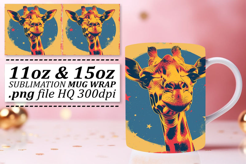 Nostalgic Animals Mug Wrap Sublimation Sublimation afrosvg 