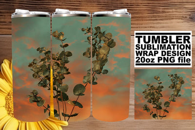 Nostalgic Flower Fantasy: Sublimation 20oz Tumbler Wrap Sublimation afrosvg 