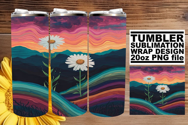 Nostalgic Garden Magic: Sublimation 20oz Tumbler Wrap Sublimation afrosvg 