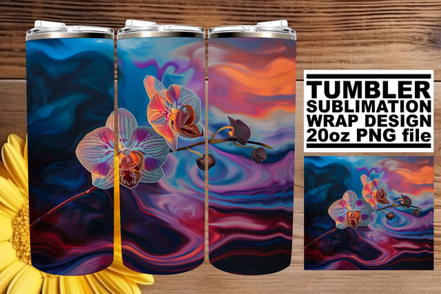 Nostalgic Petal Dream: Sublimation 20oz Tumbler Wrap Sublimation afrosvg 