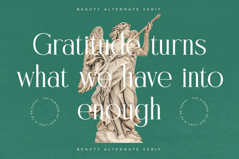 Nostalgin - Beauty Alternate Serif Font Letterena Studios 