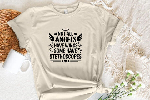 not all angels have wines some have stethoscopes SVG Angelina750 