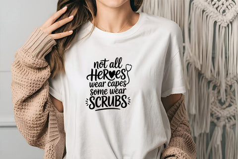 not all herves wear capes some wear scrubs SVG Angelina750 