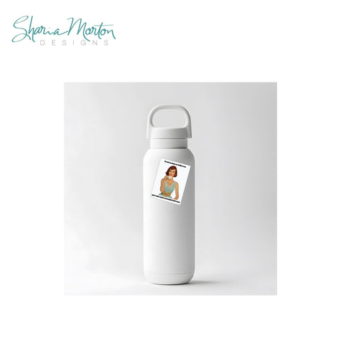 Not As Mean As I’d Like Sticker | Vintage 1950s Woman Coffee Quote | Funny Retro Sticker Art Sublimation Sharia Morton Designs 