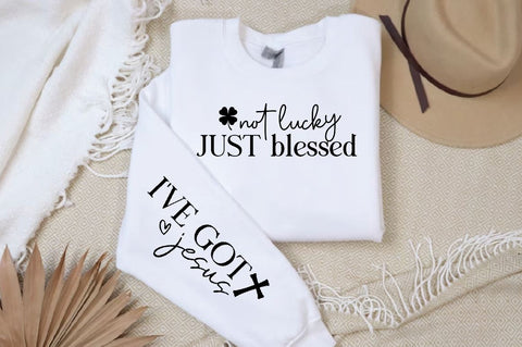 Not lucky just blessed Sleeve SVG Design, Mother's Day Sleeve SVG SVG Regulrcrative 