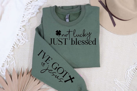 Not lucky just blessed Sleeve SVG Design, Mother's Day Sleeve SVG SVG Regulrcrative 