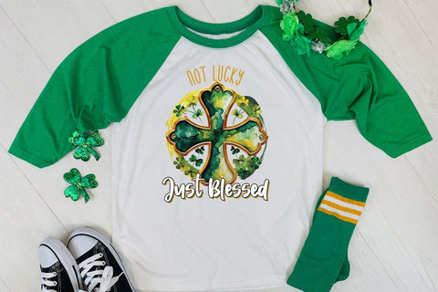 Not Lucky Just Blessed, St Patricks Day Sublimation Sublimation CraftLabSVG 
