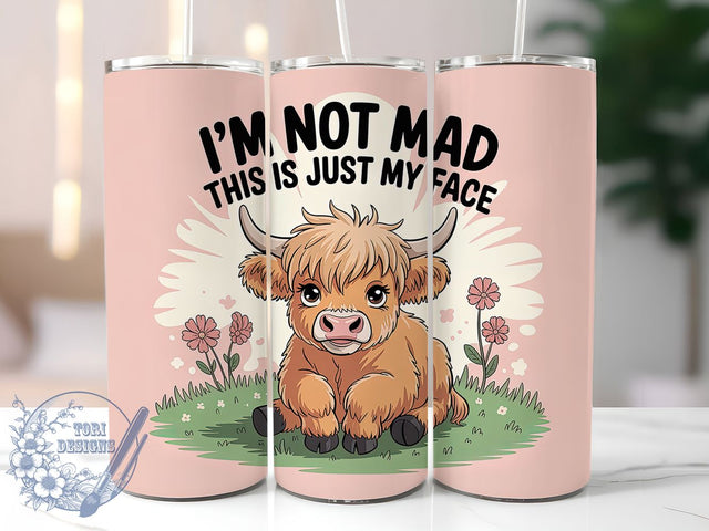 Not Mad Humor Quote 20oz Tumbler, Humor Gift, Sublimation Wrap, Sarcastic Mug, 20oz Tumbler Design, Not Mad Quote, Everyday Humor Theme Sublimation ToriDesigns 