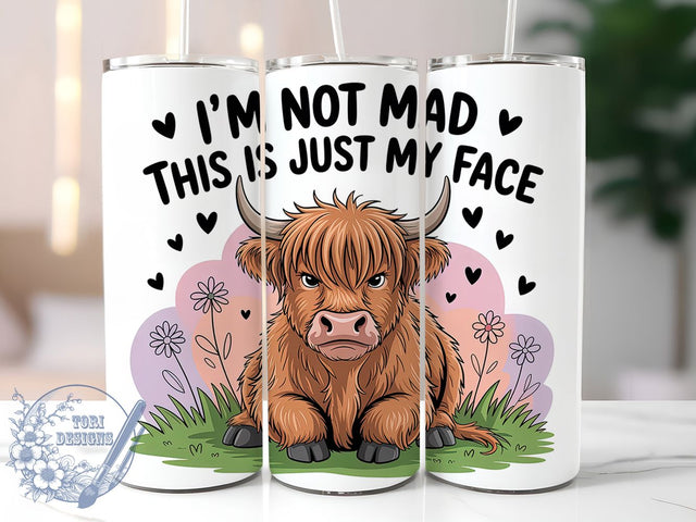 Not Mad Humor Quote 20oz Tumbler, Humor Gift, Sublimation Wrap, Sarcastic Mug, 20oz Tumbler Design, Not Mad Quote, Everyday Humor Theme Sublimation ToriDesigns 