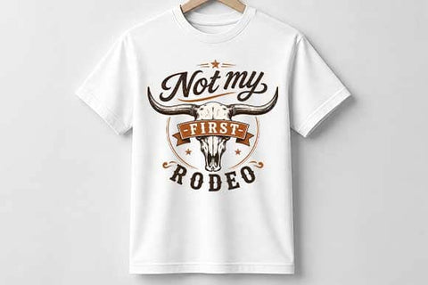 Not My First Rodeo PNG | Western Longhorn Skull Sublimation PNG SVG BillahCrafts 