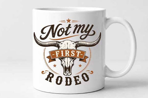 Not My First Rodeo PNG | Western Longhorn Skull Sublimation PNG SVG BillahCrafts 