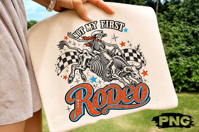 Not My First Rodeo Skeleton Cowgirl PNG SVG DesignDestine 