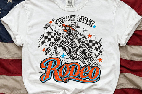 Not My First Rodeo Skeleton Cowgirl PNG SVG DesignDestine 