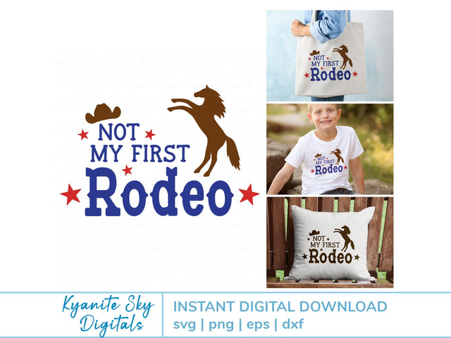 Not My First Rodeo SVG western quote with horse SVG Kyanite Sky Digitals 
