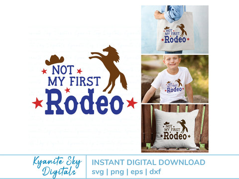 Not My First Rodeo SVG western quote with horse SVG Kyanite Sky Digitals 
