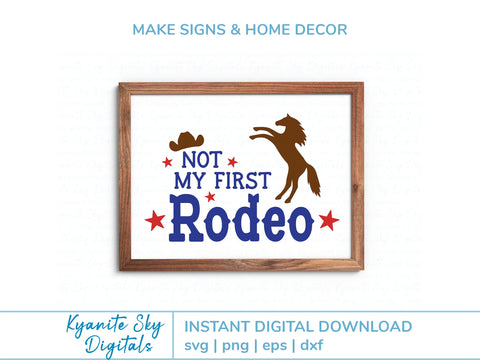 Not My First Rodeo SVG western quote with horse SVG Kyanite Sky Digitals 