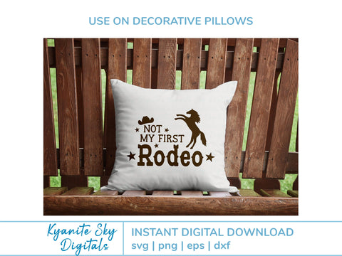 Not My First Rodeo SVG western quote with horse SVG Kyanite Sky Digitals 